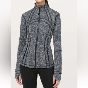 Lululemon Define Jacket Black White Size 6 Diffuse Starlight Black Full Zip